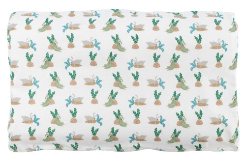 Nest Designs Organic Cotton Toddler Pillow with Pillowcase (Medium) - Lazy Rabbits