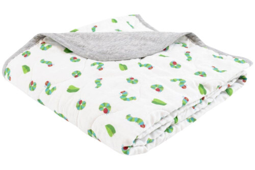 Nest Designs Quilted Bamboo Cozy Blanket Crib - Eric Carle Curly Caterpillar 110 x140cm