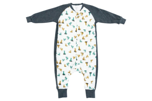 Nest Designs Raglan Bamboo Long Sleeve Sleep Suit 2.5 TOG - Foxtrot 4T-6T