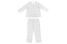 Nest Designs Women's Organic Cotton Long Sleeve Nursing PJ Set - Down The Rabbit Hole  Medium