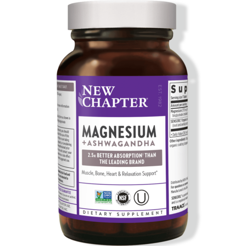 New Chapter Magnesium + Ashwagandha 30 Tablets