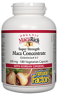 Natural Factors MacaRich 500mg 180 Vegetable Capsules