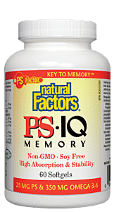 Natural Factors PS-IQ Memory 60 Softgels