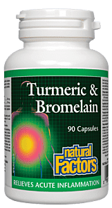 Natural Factors Turmeric & Bromelain 90 Capsules