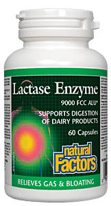 Natural Factors Lactase Enzyme 9000 FCC ALU 60 Capsules