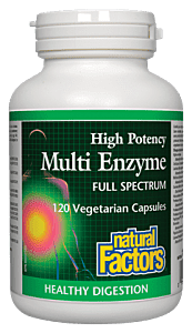 Natural Factors MultiEnzyme 120 Capsules