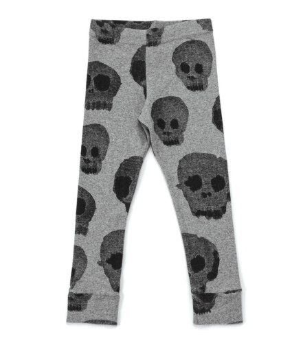 Nununu Water Skull Leggings - Heather Grey