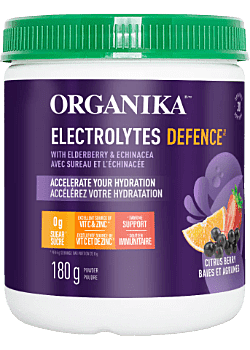 Organika Electrolytes Defence with Elderberry & Echinacea 180g - Citrus Berry @