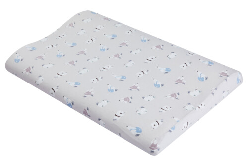 Nest Designs Organic Cotton Toddler Pillow with Pillowcase (Medium) - Winter Skate