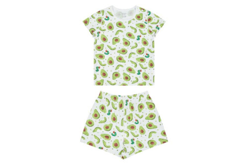 Nest Designs Bamboo Jersey Two-Piece Short Sleeve PJ Set - Eric Carle Avo Good Day 5-6T