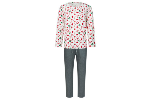 Nest Designs Women's Organic Cotton Long Sleeve PJ Set - Eric Carle Candy Cane Lane S