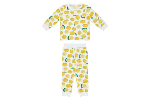 Nest Designs Bamboo Jersey Two-Piece Long Sleeve PJ Set - Eric Carle Lemon Squeezy 2-3T
