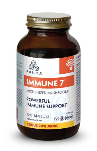 Purica Immune 7 Micronized Mushrooms - 144 Vegan Caps(Bonus)@