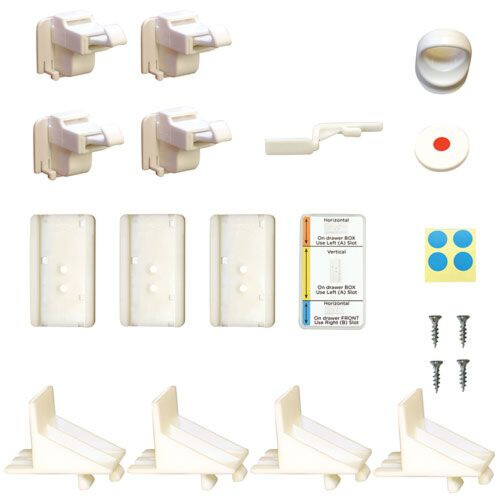 Qdos Adhesive Magnet Lock - White (4 Pack)