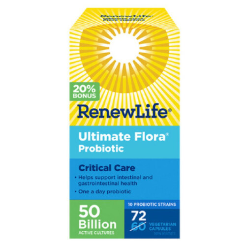 Renew Life Ultimate Flora 50 Billion Bonus Pack 72 Vegetarian Capsules