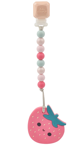 Loulou Lollipop Silicone Teether Set - Strawberry