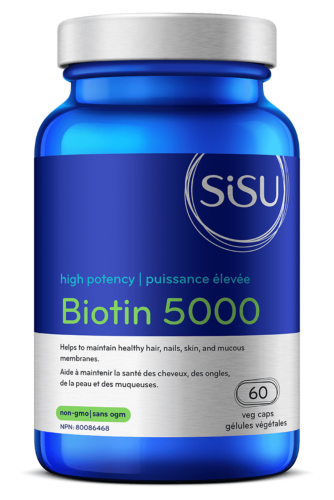 SISU Biotin High Potency 5000mcg 60 Veg Capsules