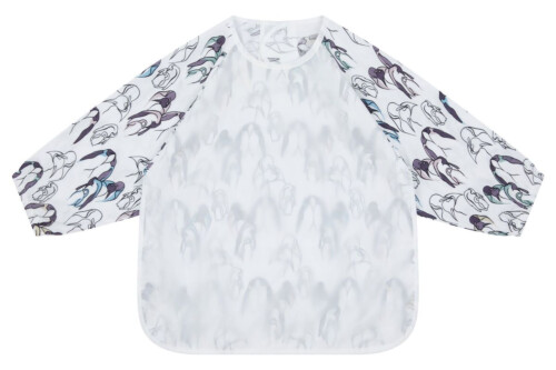 Nest Designs Bamboo Long Sleeve Bib Cover - Penguin Love 6M-2T