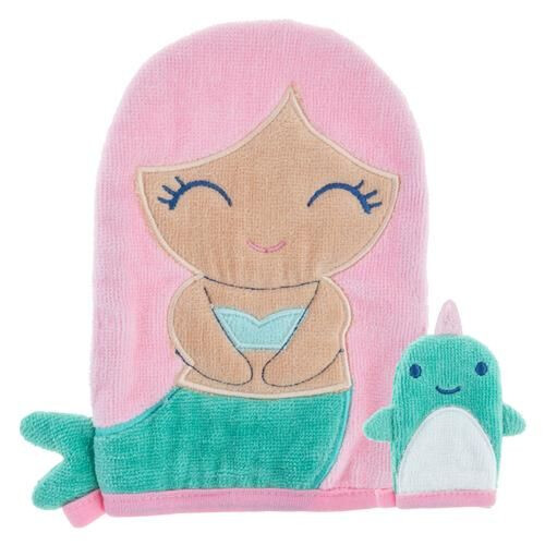 Stephen Joseph Bath Mitt with Finger Puppet - Mermaid