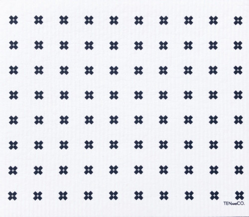 Ten and Co. LARGE Tiny X + White Sponge Cloth Mat