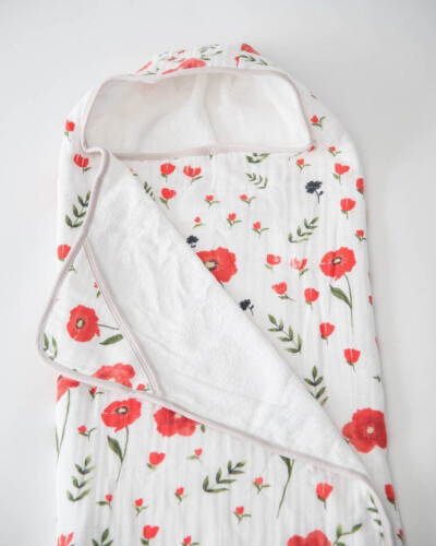 Little Unicorn Cotton Hooded Towel Big Kid Summer Poppy