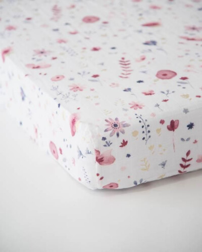 Little Unicorn Cotton Muslin Crib Sheet Fairy Garden