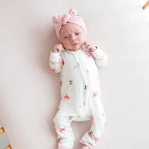 Kyte Baby Zippered Romper in Unicorn - 3-6 Months