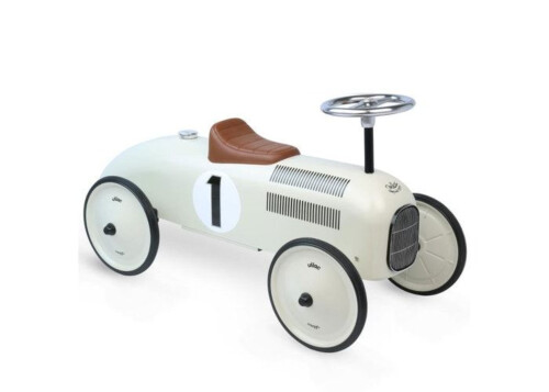 Vilac Vintage Ride-on Metal Car - White