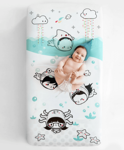 Rookie Humans Organic Crib Sheet - Dive in
