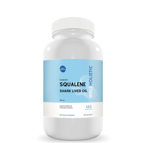 Well Holistic SQUALENE Shark Liver Oil 1000mg 120 Softgels