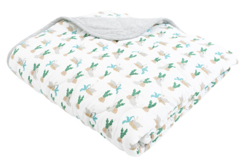 Nest Designs Quilted Bamboo Winter Blanket (Toddler) - Lazy Rabbits