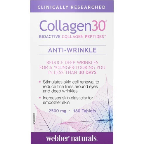 Webber Naturals Collagen30 Anti-Wrinkle 2500mg 180Tablets @