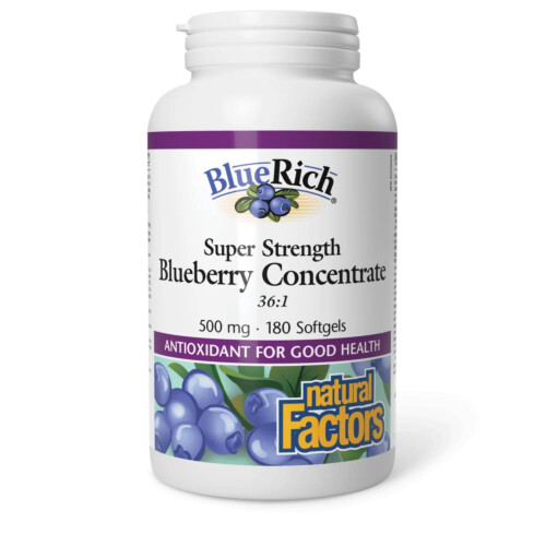 Natural Factors Bluerich Blueberry 500mg 180s