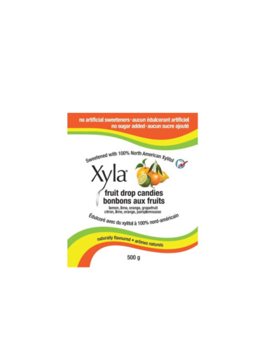 Xyla Naturally Flavoured Fruit drop Candies 500g