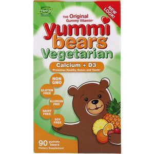 Yummy Bear Vegetarian Calcium +D3 90ct