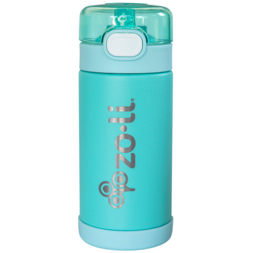 Zoli Pow Squeak Insulated Stainless Straw Drink Bottle 10oz/300ml - Mint
