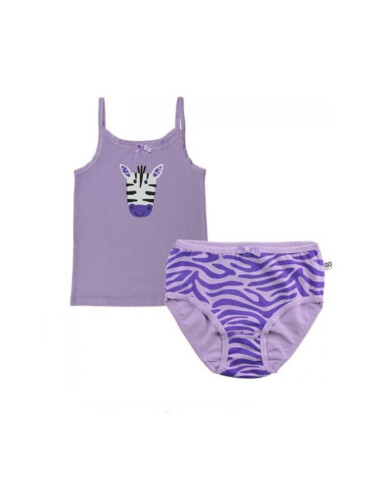 Zoocchini Organic Girls Cami Underwear Set Zebra 4T/5T