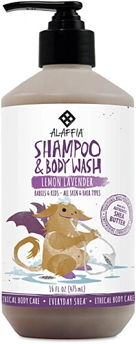 Alaffia Baby & Kid's Shea Shampoo & Body Wash Lemon Lavender 475ml
