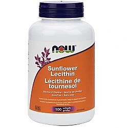 NOW Sunflower Lecithin 1200mg 100 Softgels