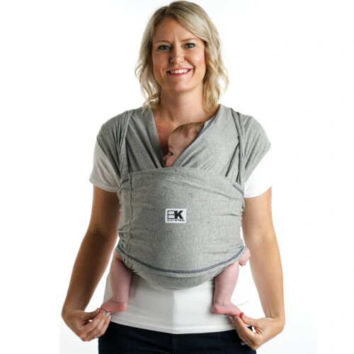 Baby K'tan Solid Cotton Baby Carrier - Heather Gray (XS)