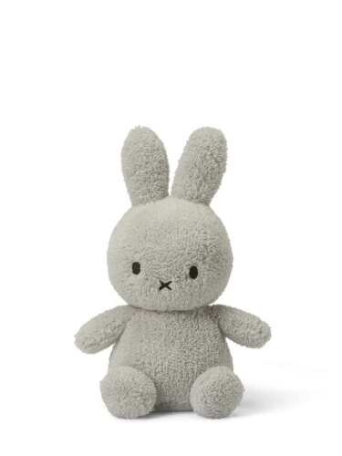Bon Ton Toys Plush Miffy Sitting Terry Light Grey - 23cm - 9''