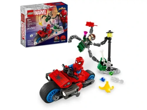 LEGO Motorcycle Chase Spider-Man vs. Doc Ock 77 Pieces 6+