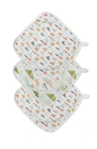Loulou Lollipop Bamboo Muslin Washcloth 3-pieces Set - Camper Vans