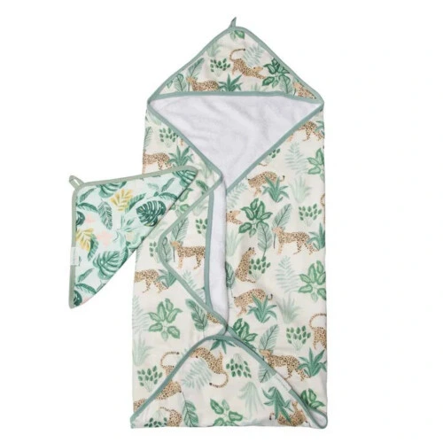 Loulou Lollipop Hooded Towel Set - Tropical Jungle