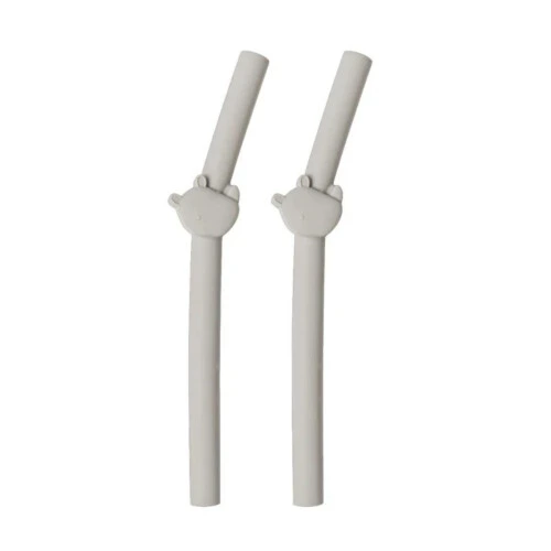 Loulou Lollipop Kids Silicone Straw (Pack of 2) - Born To Be Wild - Rhino