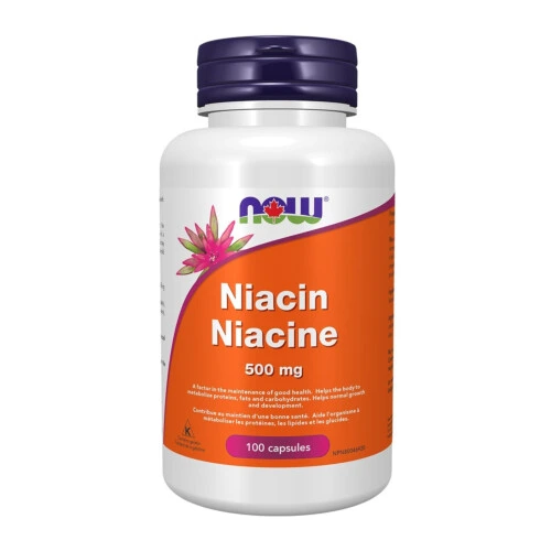 NOW Foods Niacin 500mg 100 Capsules
