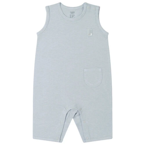 Nest Designs Bamboo Jersey Pima Sleeveless Romper - Pantone Niagara Mist - 18-24M