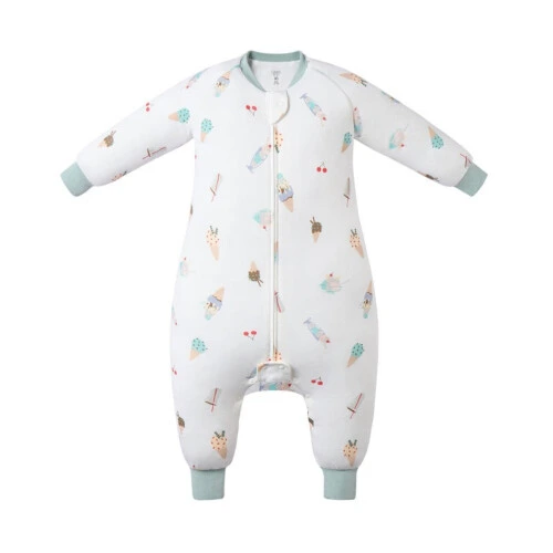 Nest Designs Long Sleeve Footed Sleep Bag 1.0 TOG (Avocado Bamboo) - Ice Cream Summer 4T-5T