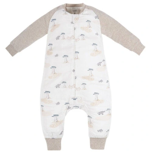 Nest Designs Raglan Long Sleeve Footed Sleep Bag 1.0 TOG (Bamboo) - Baby Baobabs - 5T-6T