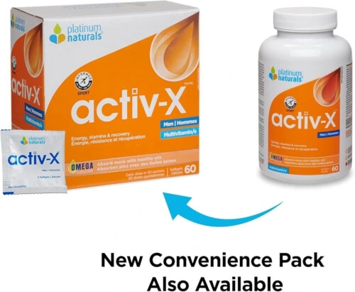 Platinum Naturals Activ-X Men Multivitamin Daily Dose in 30 Sachets(60softgels) @*****discontinued